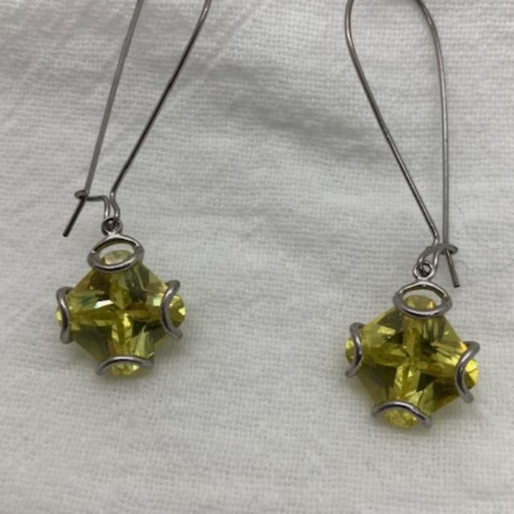 Green earrings